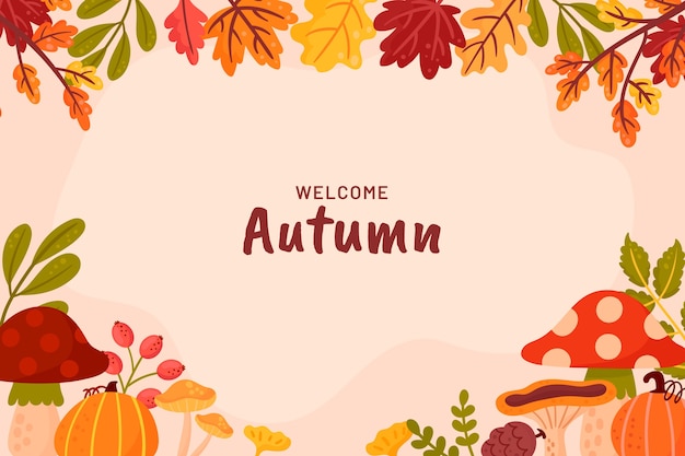 Flat autumn celebration background