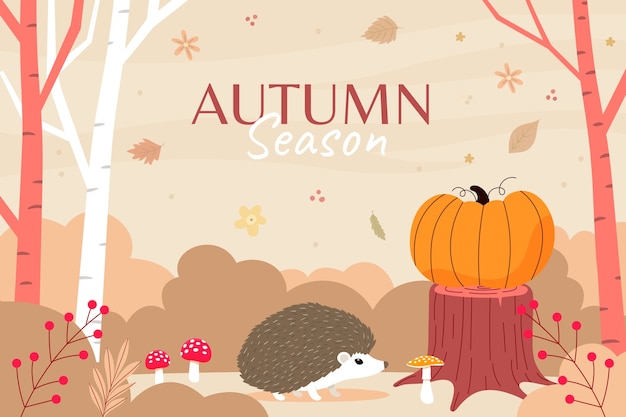 Flat autumn celebration background