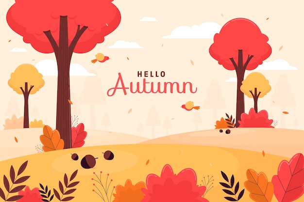 Flat autumn celebration background