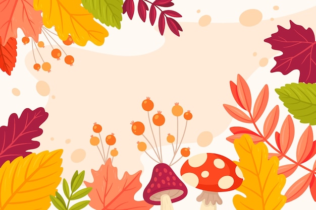 Flat autumn celebration background