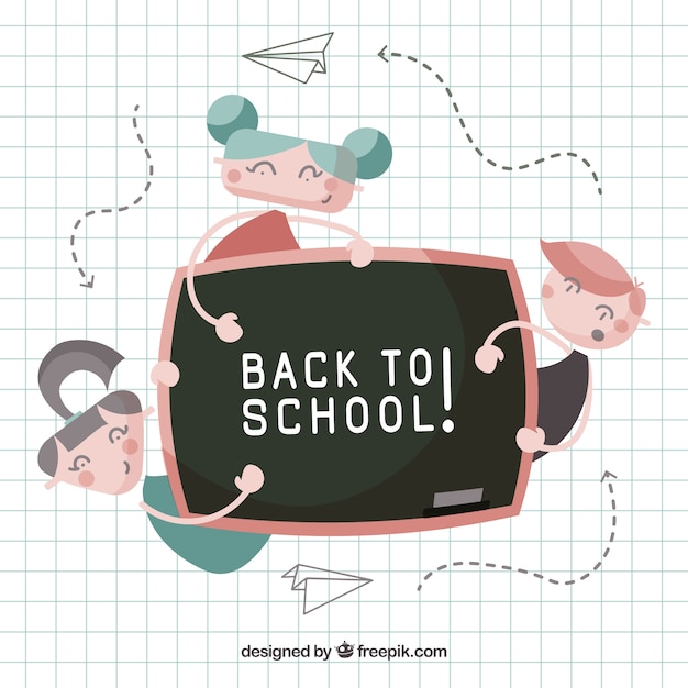 Free Vector flat back to school background