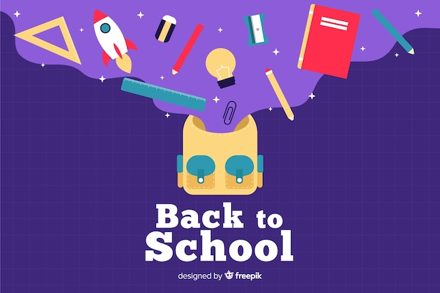 Free Vector flat back to school background