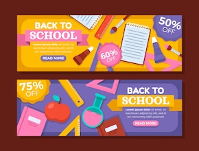 back to school banners