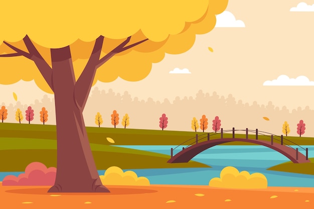 Flat background for autumn celebration