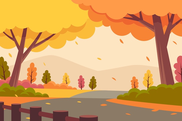 Free Vector flat background for autumn celebration