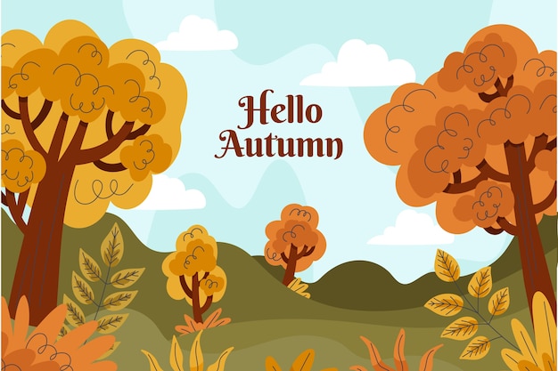 Flat background for autumn celebration