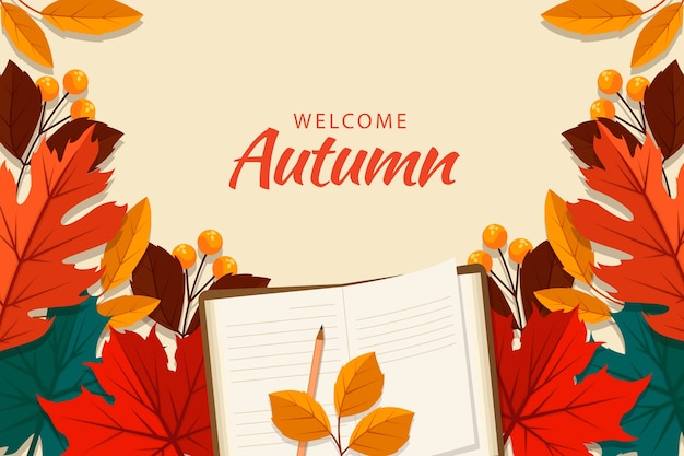 Flat background for autumn celebration