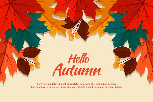 Flat background for autumn celebration