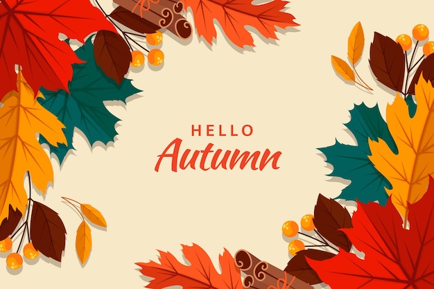 Flat background for autumn celebration