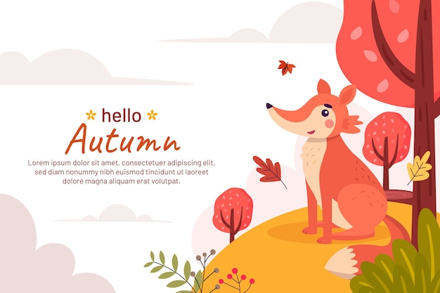 Free Vector flat background for autumn celebration