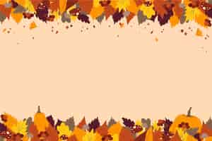 Free vector flat background for autumn celebration