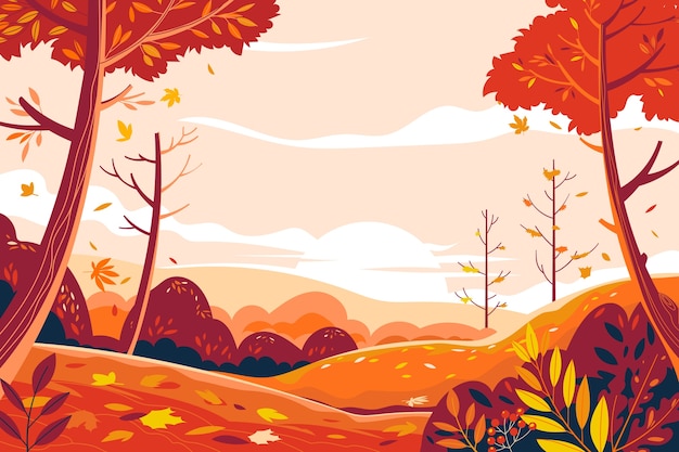 Flat background for autumn celebration