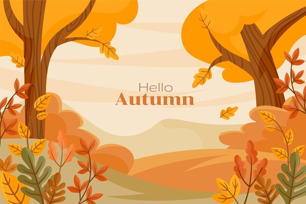 Flat background for autumn season celebration