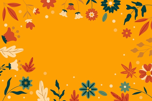 Flat background for autumn