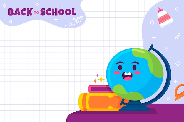 Flat background for back to school event