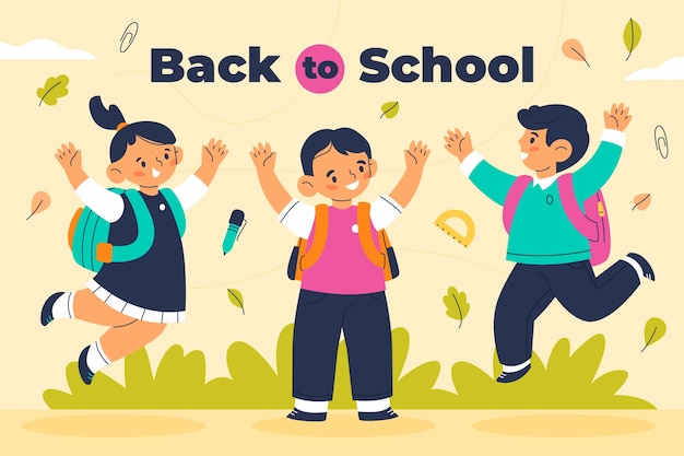 Flat background for back to school season