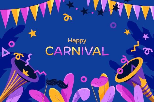 Flat background for carnival party