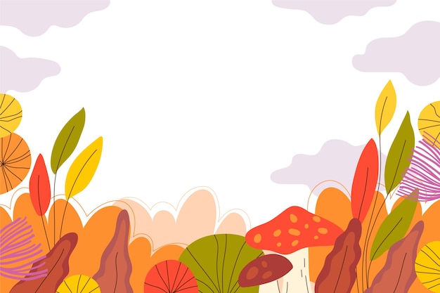 Flat background for fall season celebration