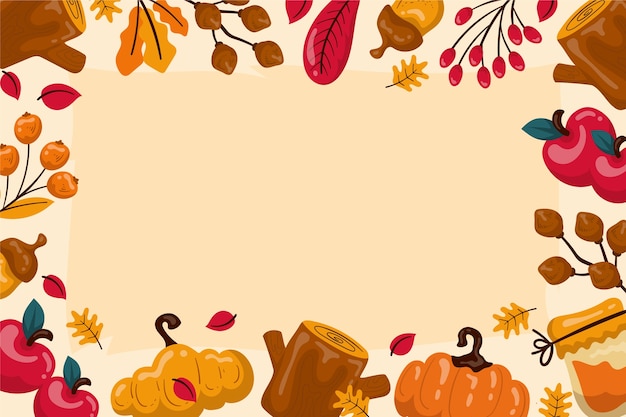 Free Vector flat background for fall season