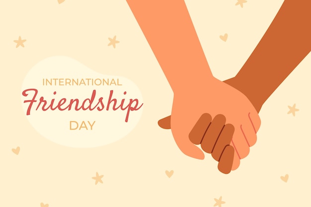 Free Vector flat background for friendship day celebration