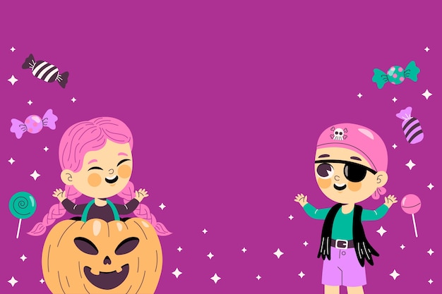 Free Vector flat background for halloween celebration