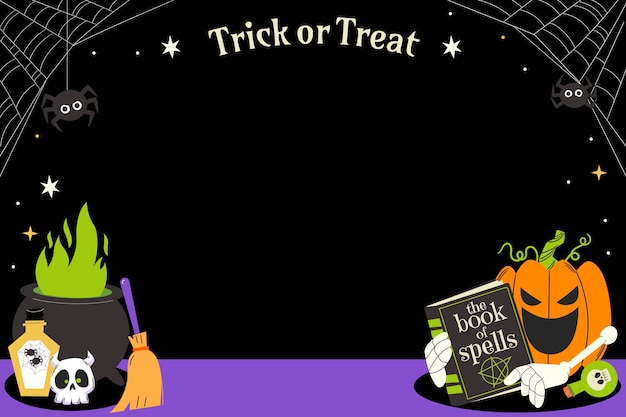 Flat background for halloween celebration