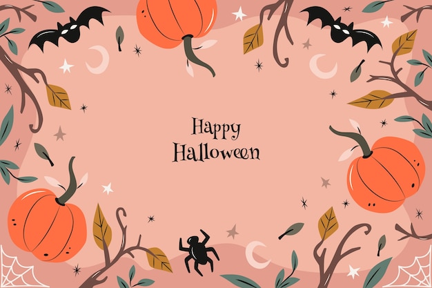 Flat background for halloween celebration