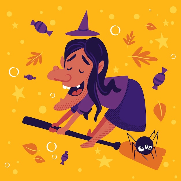 Free Vector flat background for halloween season