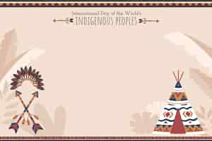 Free vector flat background for international day of the world's indigenous peoples