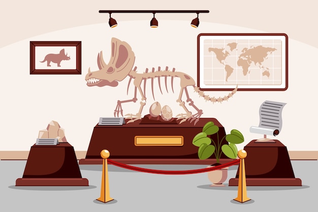 Free Vector flat background for international museum day