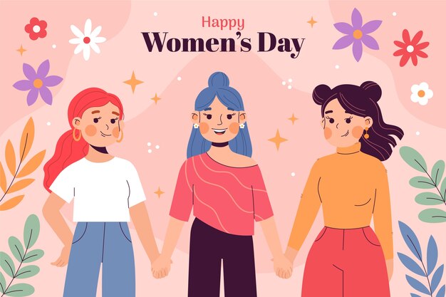 Free Vector flat background for international women's day