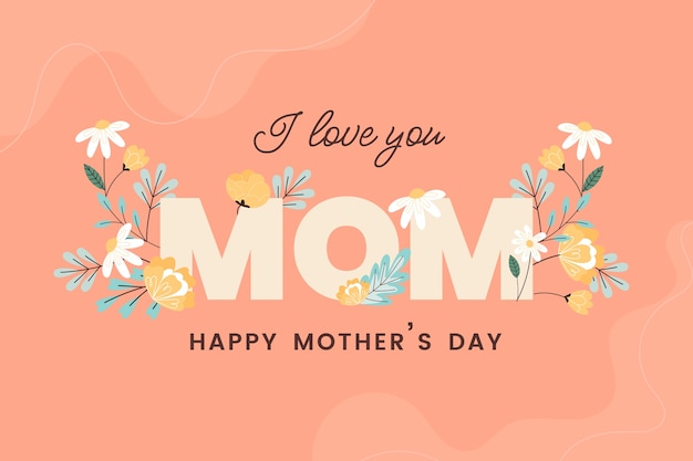 Flat background for mother's day celebration