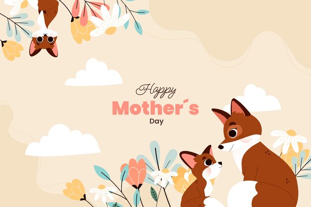 Flat background for mother's day celebration