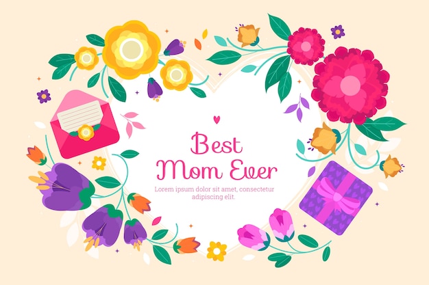 Free Vector flat background for mother's day celebration