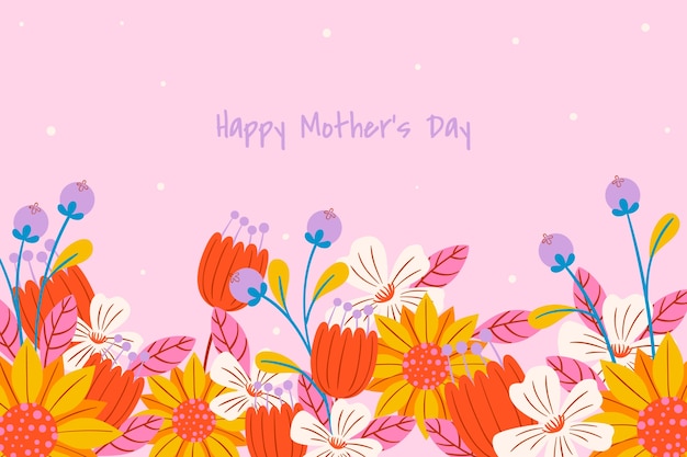 Free Vector flat background for mothers day celebration