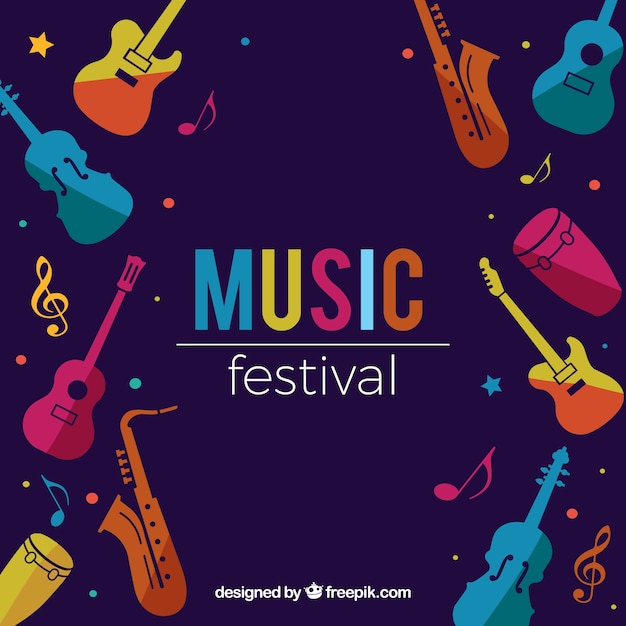 Flat background for a music festival