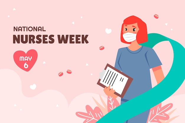 Free Vector flat background for national nurses week