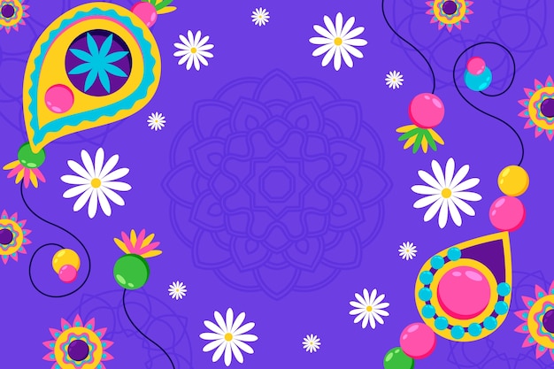 Flat background for raksha bandhan celebration