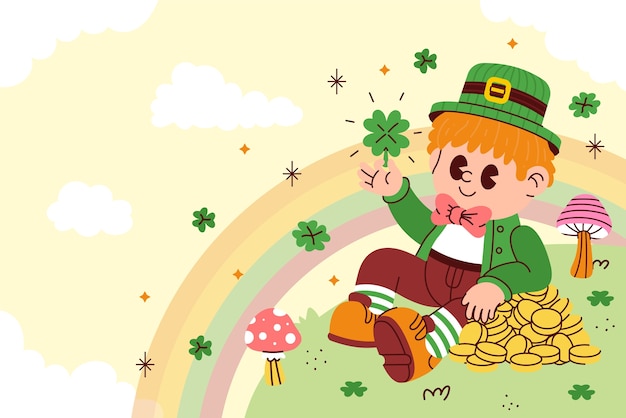 Free Vector flat background for st. patrick's day celebration