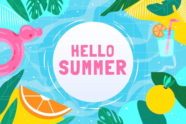 Flat background for summer season