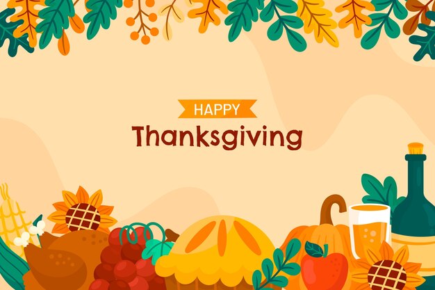 Flat background for thanksgiving celebration