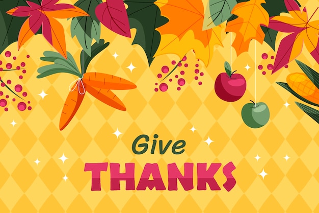 Flat background for thanksgiving day celebration