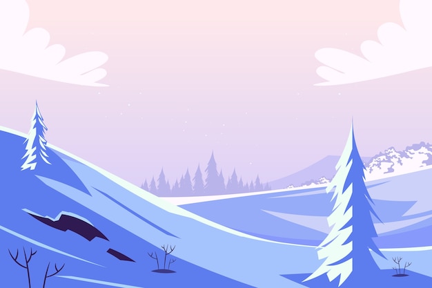 Flat background for winter season