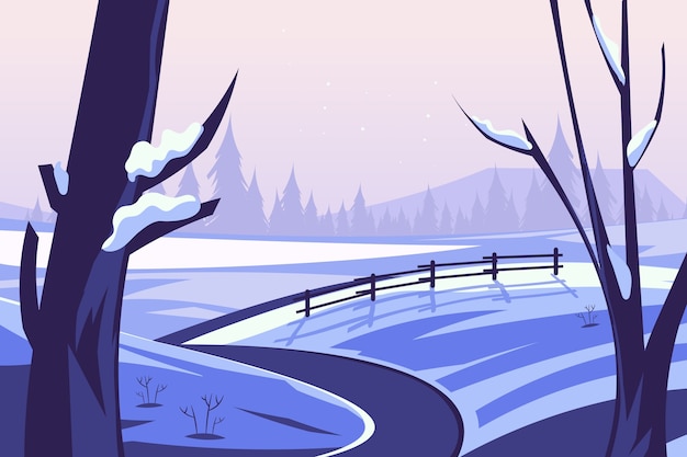 Flat background for winter season