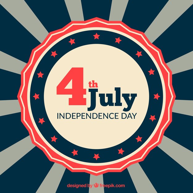 Flat background with red details for independence day