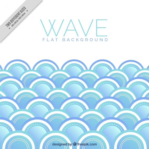 Free Vector flat background with round waves