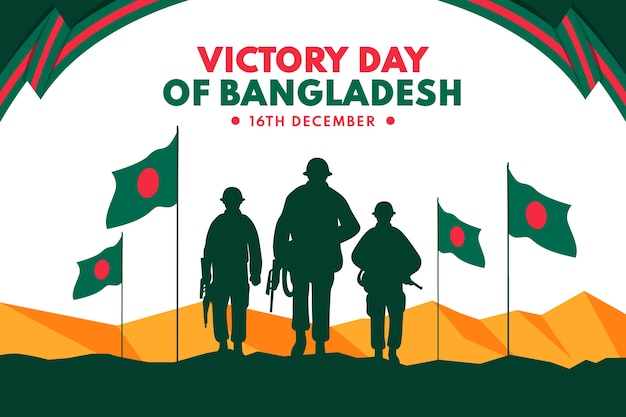 Flat bangladesh victory day background