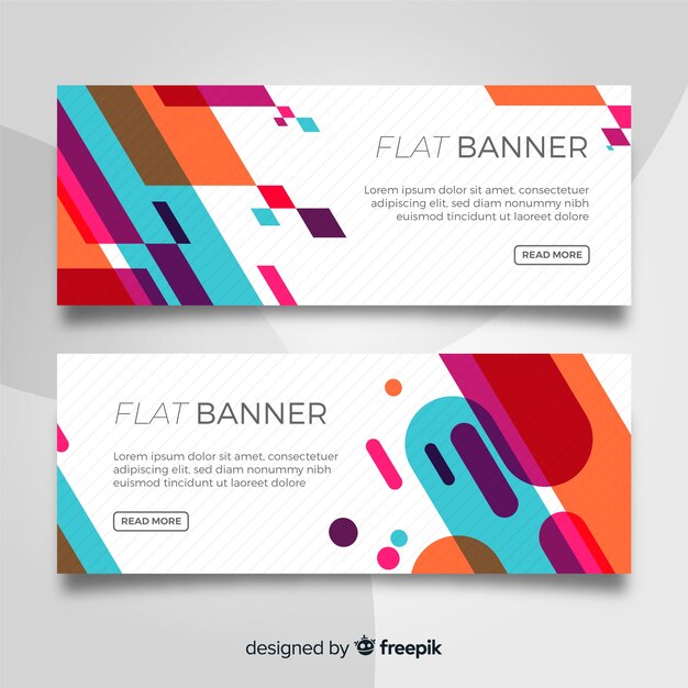 Flat banner template