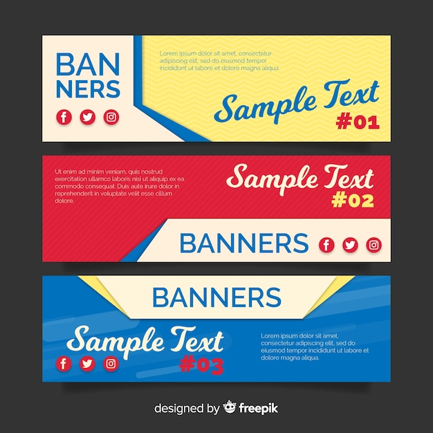 Flat banners