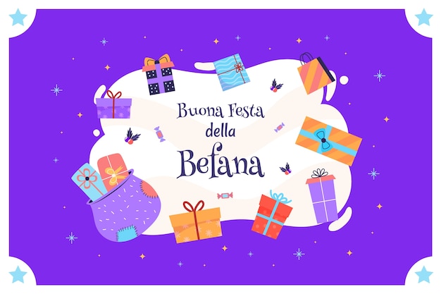 Free Vector flat befana background